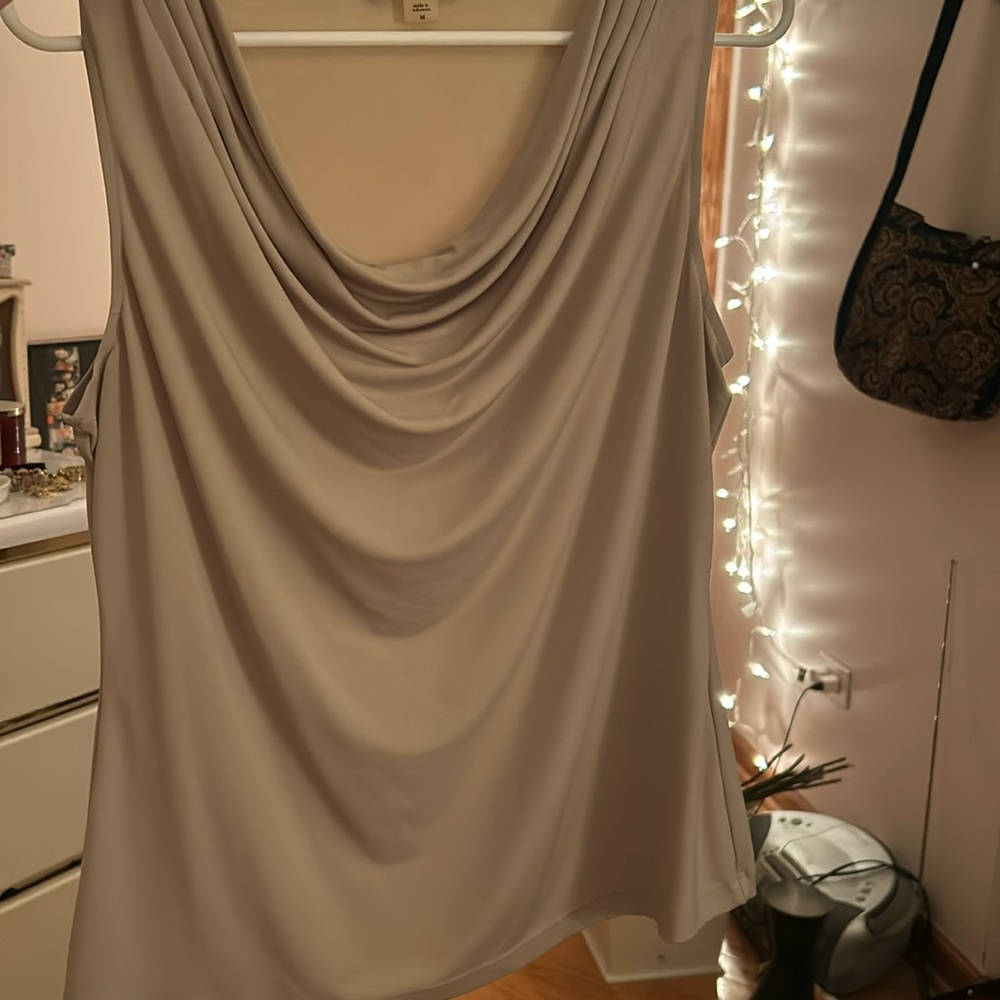 Calvin Klein Scoop Tank Top, Light Tan - Medium